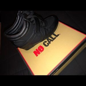 Black Wedge Sneakers